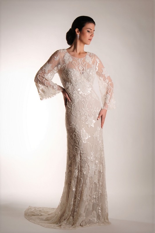 Beaded glamour with a lean silhouette..