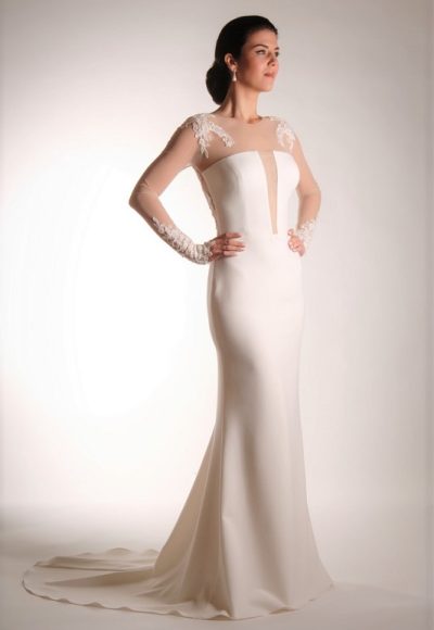 Wedding gown from the front.