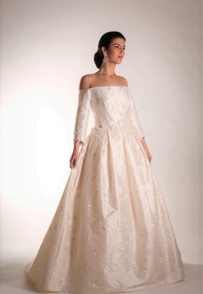 Wedding gown from the front.