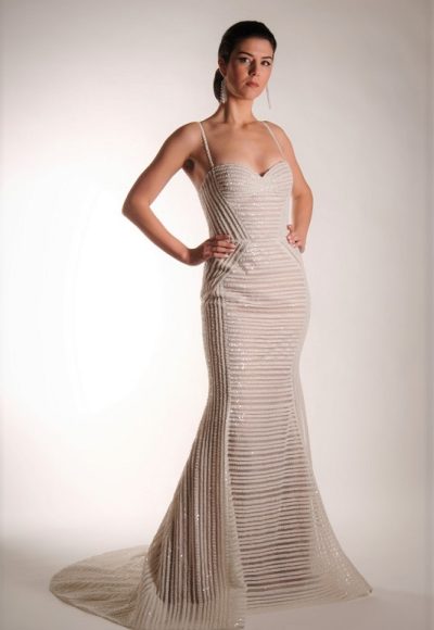 Bridal couture from the front.