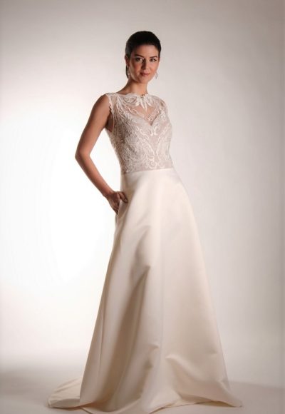 Classic wedding dress style.